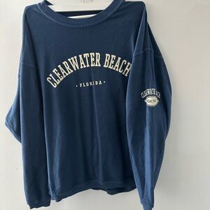Clearwater Florida crewneck, Size XL, color Blue